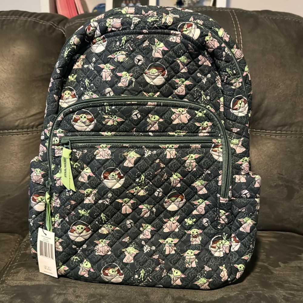 Vera Bradley Grogu Medallion Campus Backpack NWT